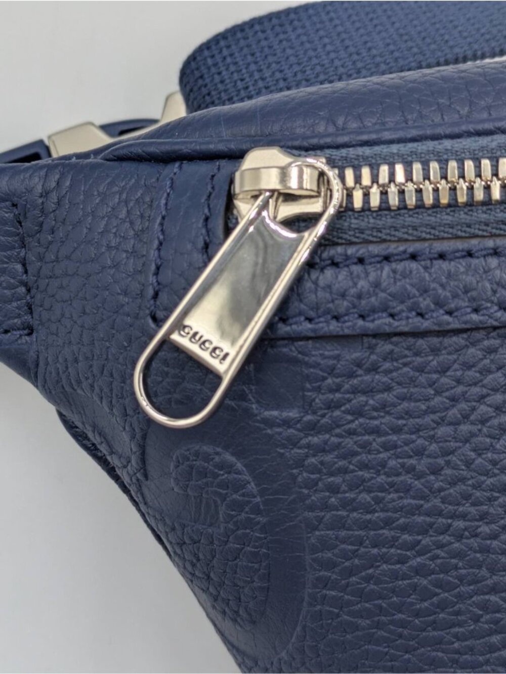 Gucci Jumbo GG Piuma Calfskin Belt Bag Navy 90cm 658582 - Picture 7 of 14